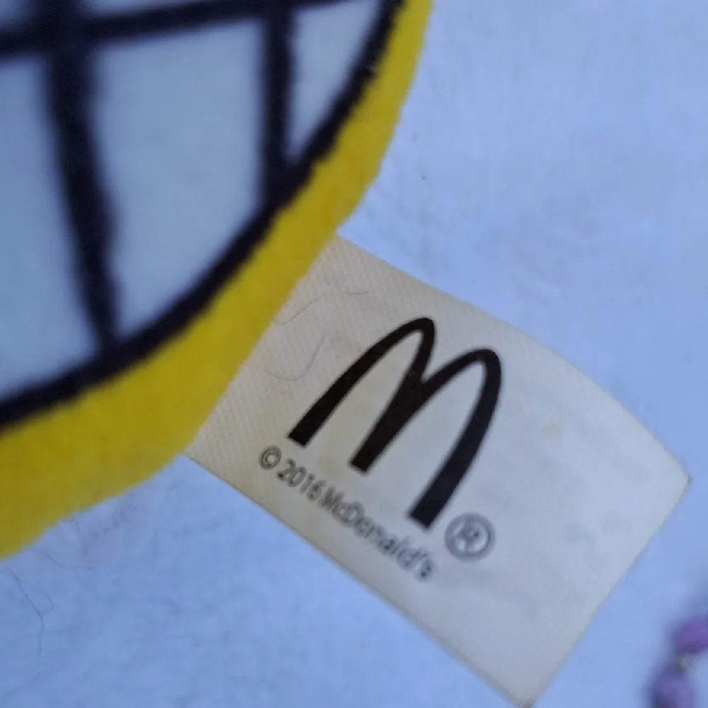 McDonald's Yellow and White Emoji Keychain